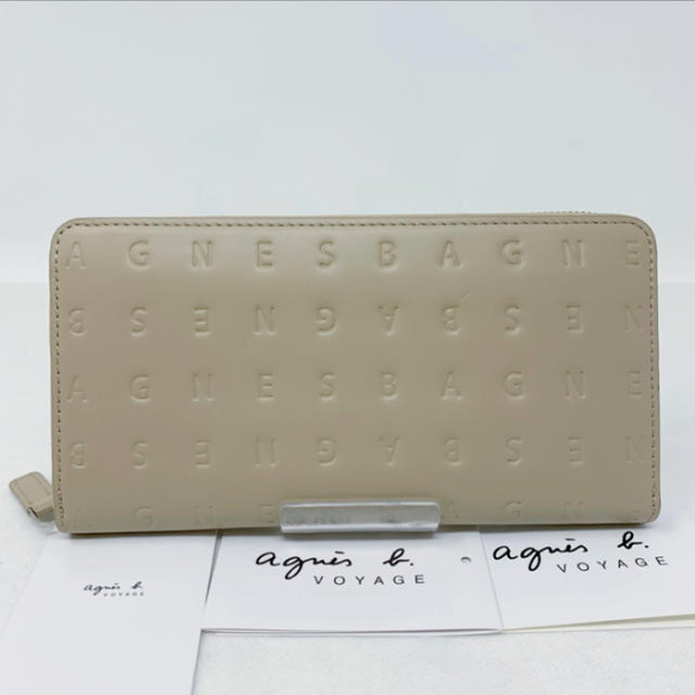 未使用 agnes b. voyage アニエスベー 財布 ベージュ-