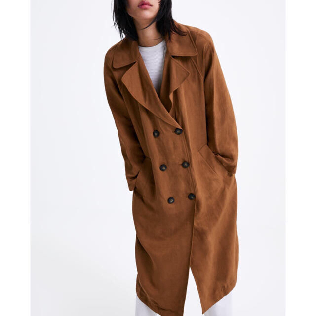 今季 ZARA ロング丈 トレンチコート エポカロングコート