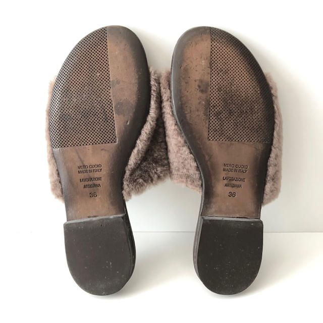 UNITED ARROWS(ユナイテッドアローズ)のMAURO de BARI ☆ ファーサンダル　36 レディースの靴/シューズ(サンダル)の商品写真