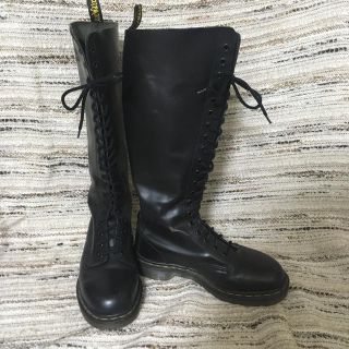 ドクターマーチン(Dr.Martens)のDR.MARTENS ENGLAND製 20ホールロングブーツ 黒 size5(ブーツ)