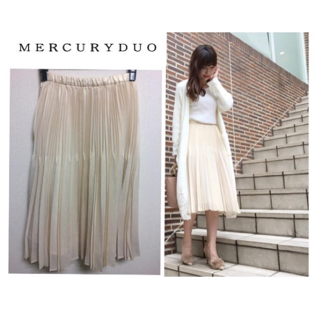 MERCURYDUO(マーキュリーデュオ)のパステルミケ様専用　MERCURYDUO シャイニーランダムプリーツスカート レディースのスカート(ひざ丈スカート)の商品写真