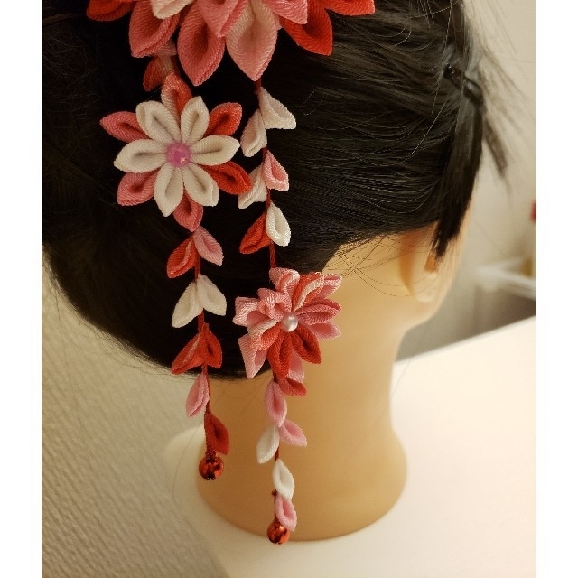 つまみ細工　髪飾り（091） ハンドメイドのアクセサリー(ヘアアクセサリー)の商品写真