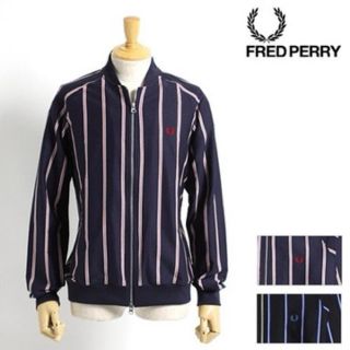 フレッドペリー(FRED PERRY)のFRED PERRY ストライプ ボンバージャケット　美品(ノーカラージャケット)