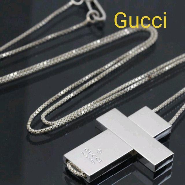 即購入可能⭐GUCCI⭐ シルバークロスネックレス | cirugialaservision.com