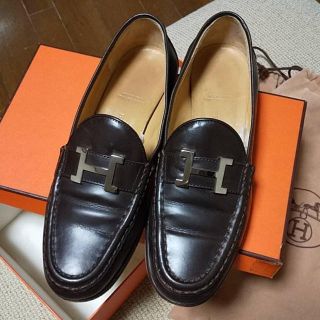 エルメス(Hermes)の《美品》HERMÈS ローファー 37.5cm(ローファー/革靴)