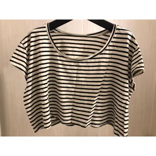 アメリカンアパレル(American Apparel)のAmerican apparel ストライプクロップトップ(Tシャツ(半袖/袖なし))