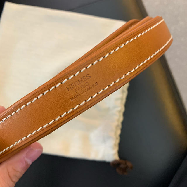 HERMES エルメス あぶみ革 ナチュラルxホワイト135