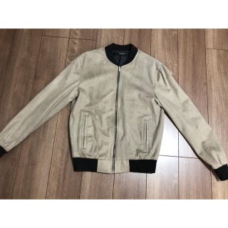 ザラ(ZARA)の美品 ZARA スウェード ブルゾン S グレー(ブルゾン)