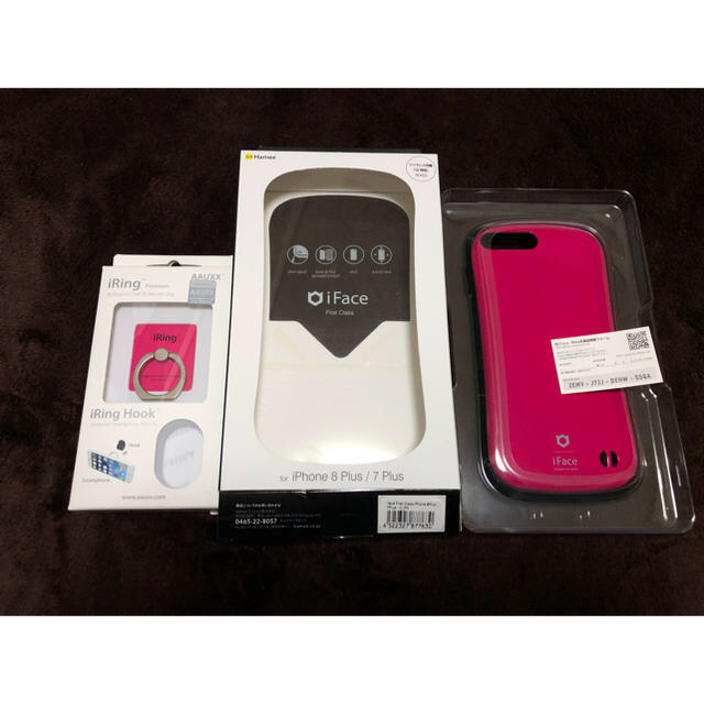 iPhone(アイフォーン)のiface [美品] ピンク iring付き スマホ/家電/カメラのスマホアクセサリー(iPhoneケース)の商品写真