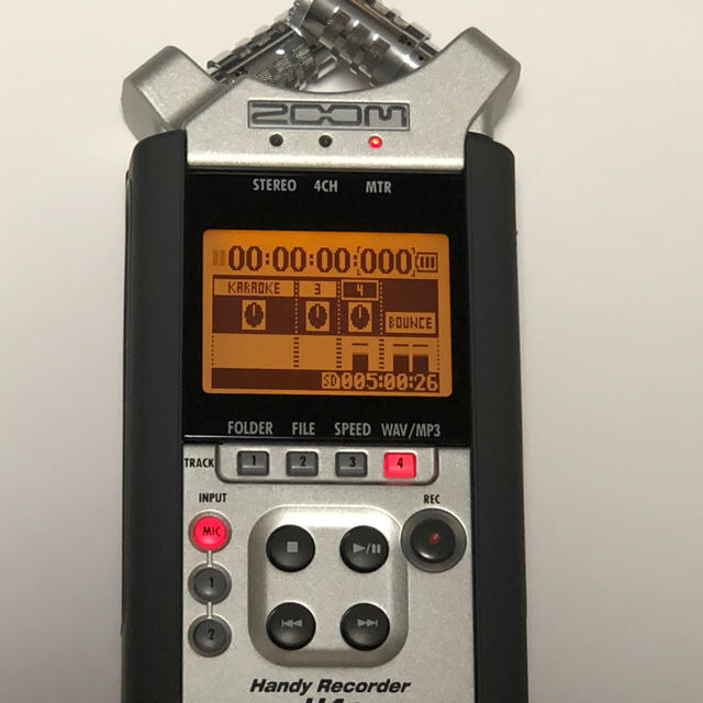 【レコーダー】 ZOOM H4n 【美品・ACアダプター付き！】 楽器のレコーディング/PA機器(その他)の商品写真
