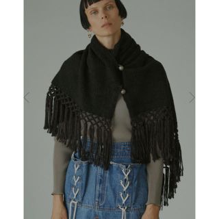 アメリヴィンテージ(Ameri VINTAGE)のAmelievintage COLOR TASSEL STOLE(ストール/パシュミナ)