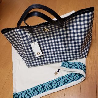 トリーバーチ(Tory Burch)のTory Burch　トリーバーチ　トートバッグチェック柄(トートバッグ)