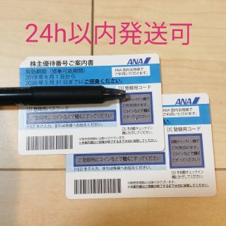 エーエヌエー(ゼンニッポンクウユ)(ANA(全日本空輸))の【24h以内発送可】ANA 株主優待券 2枚 他(その他)