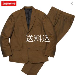 シュプリーム(Supreme)のsupreme sharkskin suit brown sサイズ(セットアップ)