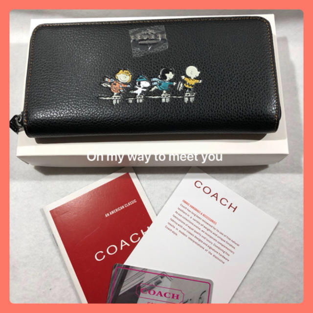 coach スヌーピー  長財布　コラボモデル  ブラック