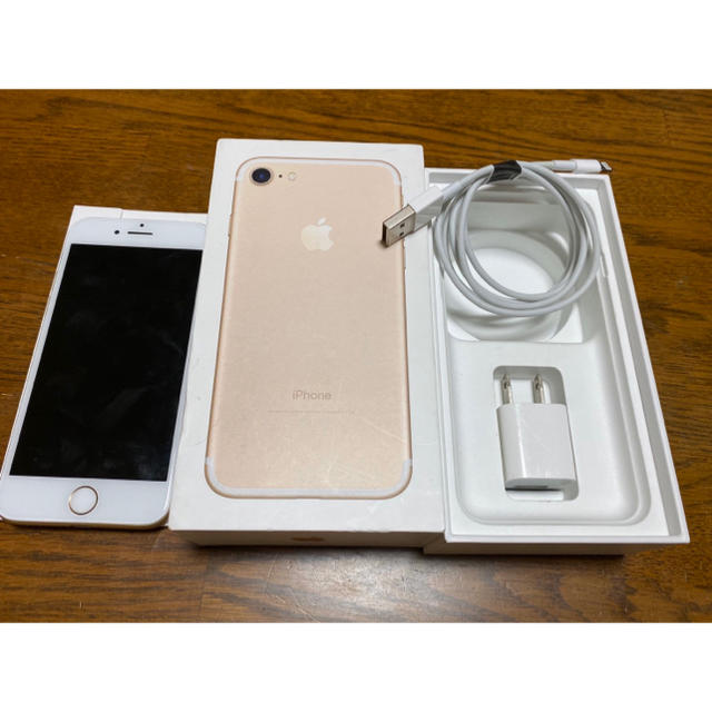 iPhone7 128gb au SIMフリー　ゴールドスマートフォン本体