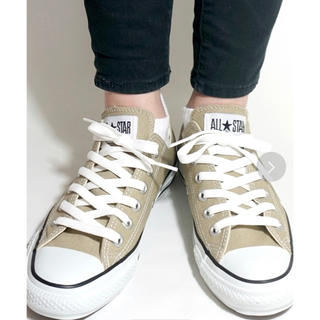 コンバース(CONVERSE)の【CONVERSE】コンバース オールスターローカット　ベージュ(スニーカー)