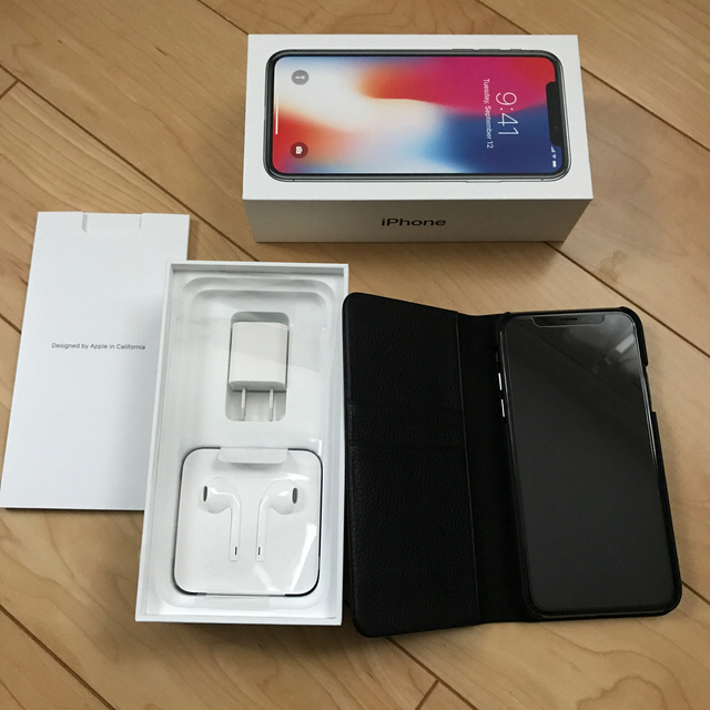 iPhone X SIMフリー 256GB 美品 ドコモ版スマートフォン/携帯電話