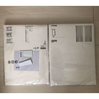 イケア(IKEA)のIKEA  カーテン  白  2セット(レースカーテン)