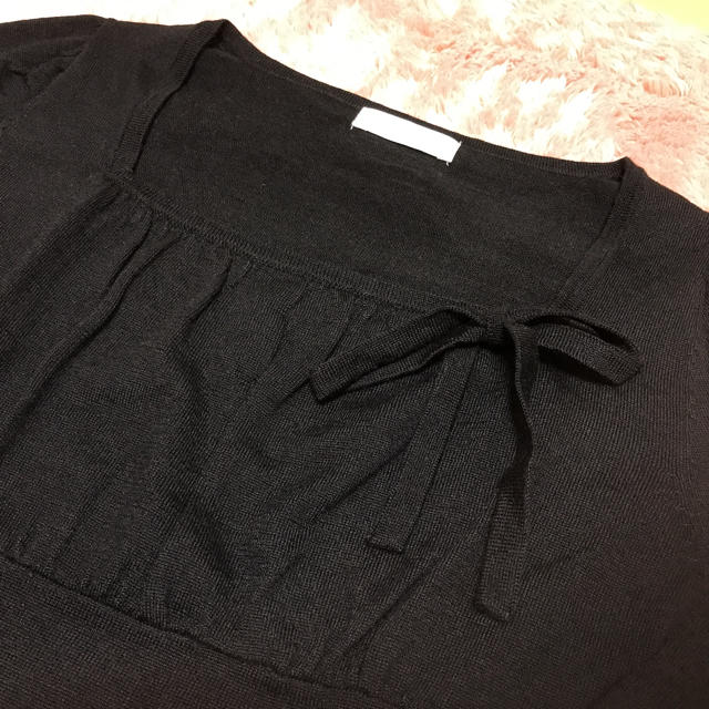 anySiS(エニィスィス)のany sis 7部袖 黒色カットソー レディースのトップス(ニット/セーター)の商品写真