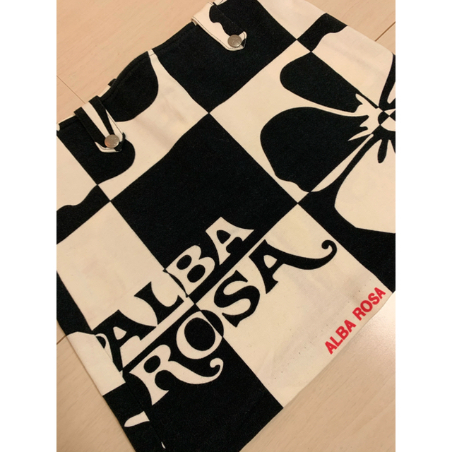 アルバローザ ALBA ROSA 升目スカート 黒×白