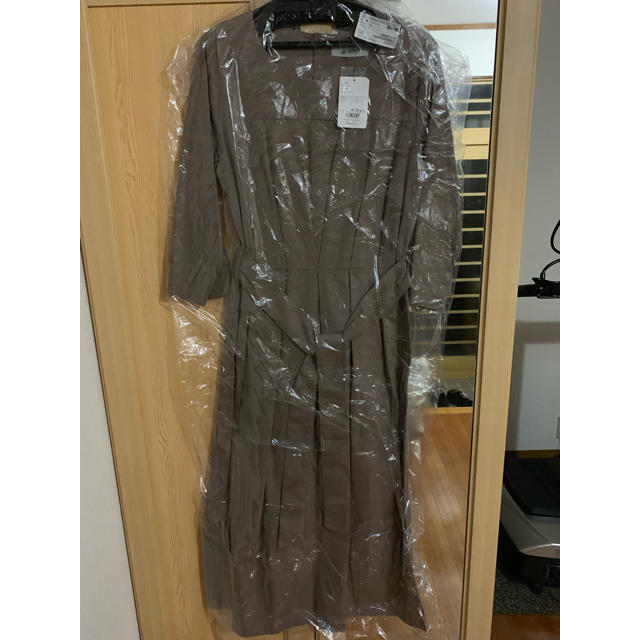 新品 ナノ・ユニバース WEB限定商品 ウエストベルトギャザーワンピース ドレス