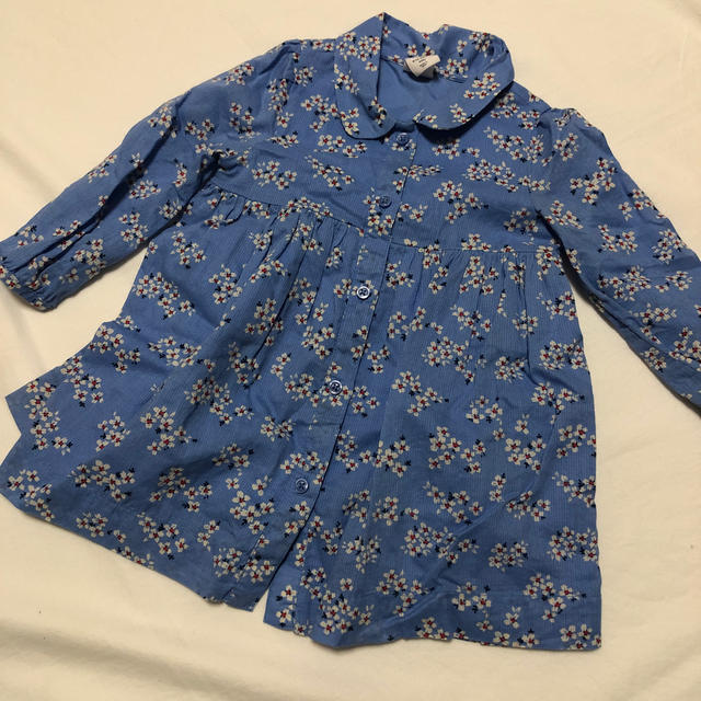 babyGAP(ベビーギャップ)の花柄シャツワンピース  キッズ/ベビー/マタニティのベビー服(~85cm)(ワンピース)の商品写真