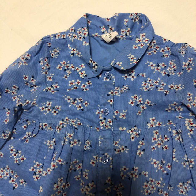 babyGAP(ベビーギャップ)の花柄シャツワンピース  キッズ/ベビー/マタニティのベビー服(~85cm)(ワンピース)の商品写真