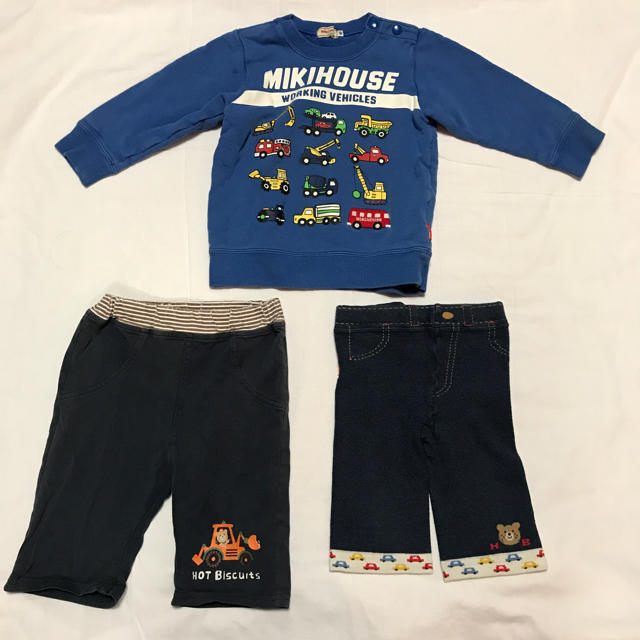 mikihouse(ミキハウス)の★USED★まとめ売り #25 MIKIHOUSE 90cm 男の子 キッズ/ベビー/マタニティのキッズ服男の子用(90cm~)(Tシャツ/カットソー)の商品写真