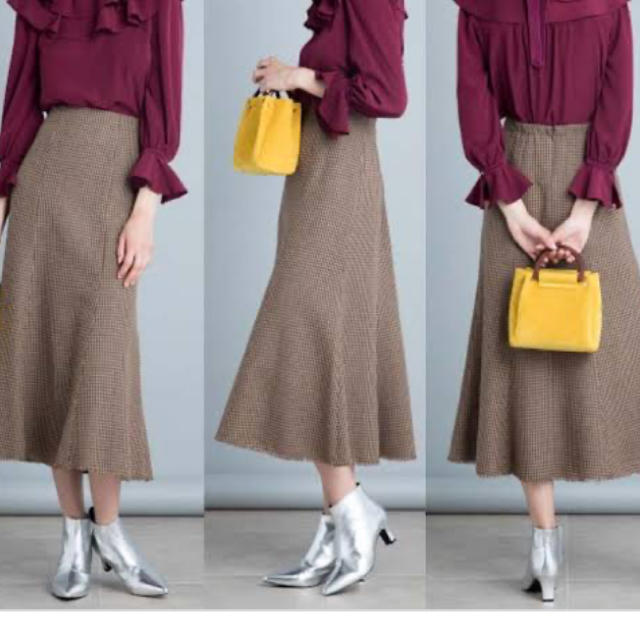 Lily Brown(リリーブラウン)の千鳥スカート レディースのスカート(ひざ丈スカート)の商品写真