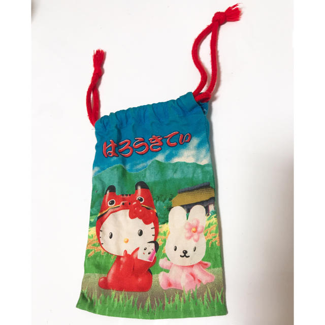 サンリオ(サンリオ)のハローキティ 赤べこ 巾着 レディースのファッション小物(ポーチ)の商品写真