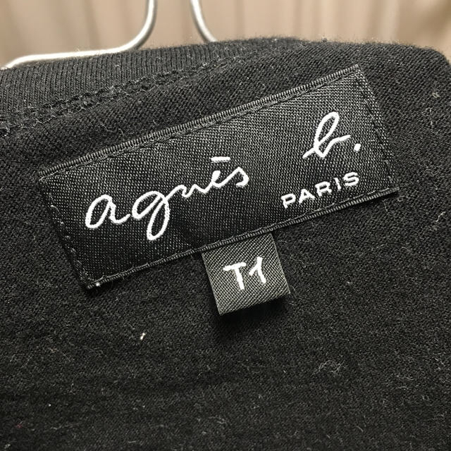 agnes b.(アニエスベー)のアニエス・ベー ロゴＴシャツ 長袖 黒 レディースのトップス(Tシャツ(長袖/七分))の商品写真