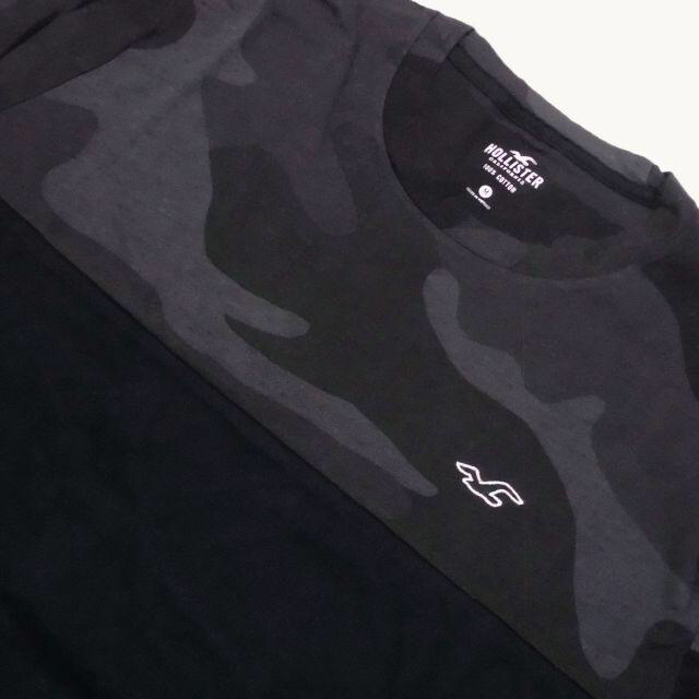 Hollister(ホリスター)の★新品★ホリスター★カモフラ切り替え長袖Tシャツ (Black Camo/M) メンズのトップス(Tシャツ/カットソー(七分/長袖))の商品写真