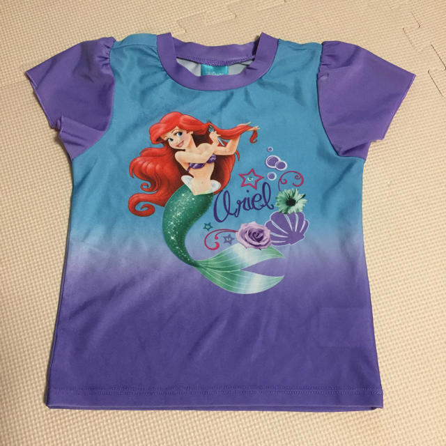 Disney(ディズニー)のアリエル水着 ラッシュガード 中古 キッズ/ベビー/マタニティのキッズ服女の子用(90cm~)(水着)の商品写真