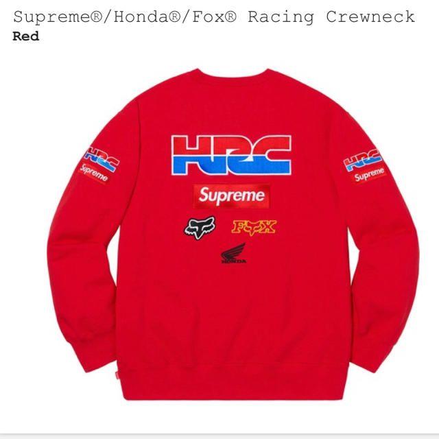 Supreme(シュプリーム)のSサイズ Supreme HONDA Racing Crewneck red メンズのトップス(スウェット)の商品写真