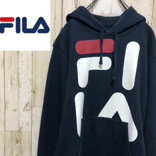 フィラ(FILA)のフィラ  FILA トリコロール　ビッグロゴ　ワンポイント  刺繍ロゴ　パーカー(パーカー)