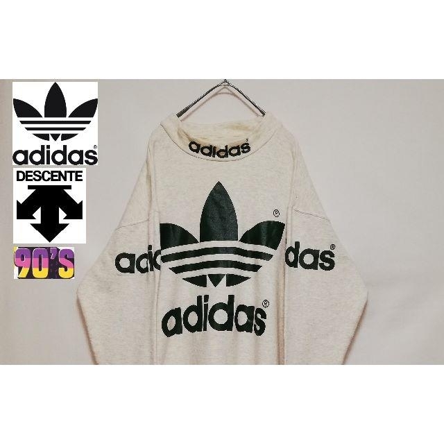 adidas(アディダス)の90'S ADIDAS デサント プルオーバースウェット L トレフォイル メンズのトップス(スウェット)の商品写真