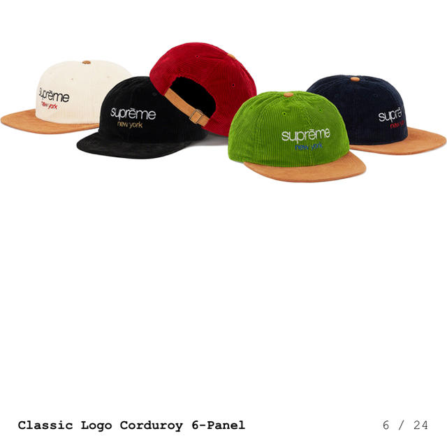 ＊Supreme Classic Logo Corduroy 6-Panel＊