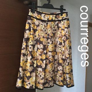 クレージュ(Courreges)のクレア様専用です‼️courreges   クレージュ花柄スカート  40(ひざ丈スカート)