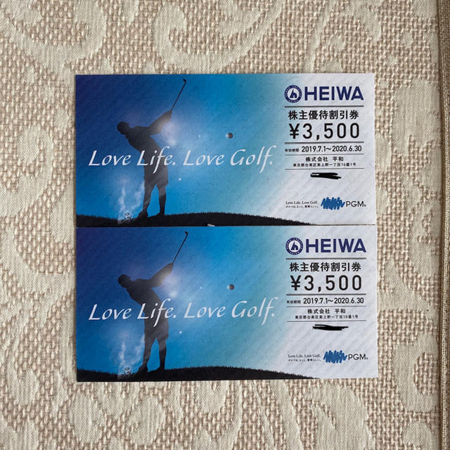 平和(ヘイワ)のHEIWA ゴルフ 株主優待 送料込み チケットの優待券/割引券(その他)の商品写真