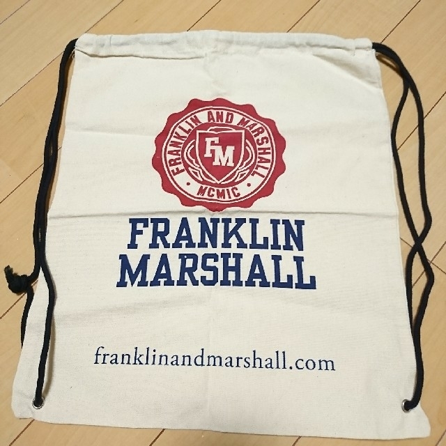 FRANKLIN&MARSHALL(フランクリンアンドマーシャル)の【フランクリンマーシャル】布バック  非売品 メンズのバッグ(バッグパック/リュック)の商品写真