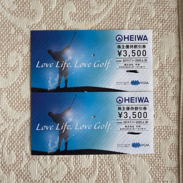 HEIWA ゴルフ 優待券 チケットの優待券/割引券(その他)の商品写真