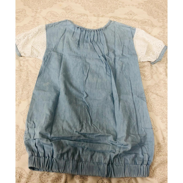 GU(ジーユー)のレース袖　ワンピース　サイズ110 キッズ/ベビー/マタニティのキッズ服女の子用(90cm~)(ワンピース)の商品写真