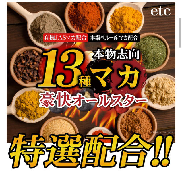 13種のマカ　サプリメント　6ヶ月分 食品/飲料/酒の健康食品(その他)の商品写真