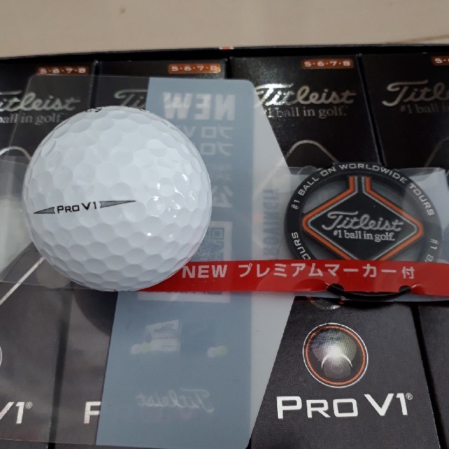 Titleist(タイトリスト)のタイトリスト PRO V1 WHITE 2ダース マーカー付き スポーツ/アウトドアのゴルフ(その他)の商品写真