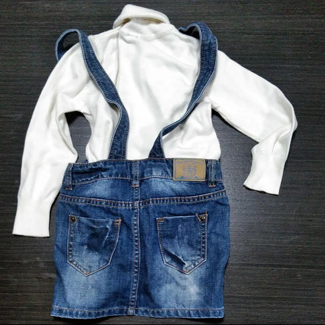 ZARA KIDS(ザラキッズ)のジャンパースカート とニットのセット　ZARA　女の子　110サイズ キッズ/ベビー/マタニティのキッズ服女の子用(90cm~)(ニット)の商品写真