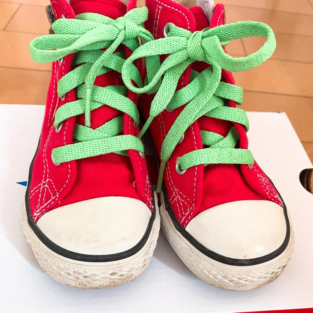 CONVERSE(コンバース)の【コンバース】ハイカット スニーカー(17.0) 赤RED キッズ/ベビー/マタニティのキッズ靴/シューズ(15cm~)(スニーカー)の商品写真