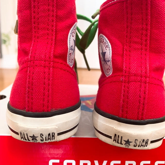 CONVERSE(コンバース)の【コンバース】ハイカット スニーカー(17.0) 赤RED キッズ/ベビー/マタニティのキッズ靴/シューズ(15cm~)(スニーカー)の商品写真