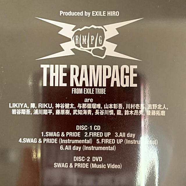 THE RAMPAGE(ザランページ)のSWAG & PRIDE (CD＋DVD) #吉野北人 エンタメ/ホビーのCD(ポップス/ロック(邦楽))の商品写真