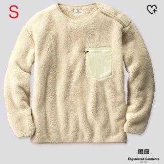 エンジニアードガーメンツ(Engineered Garments)のUNIQLO×engineered garments フリースプルオーバー 白S(スウェット)